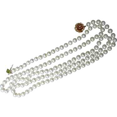 Gorgeous 50" strand of exceptional Cultured Pearls - image 1