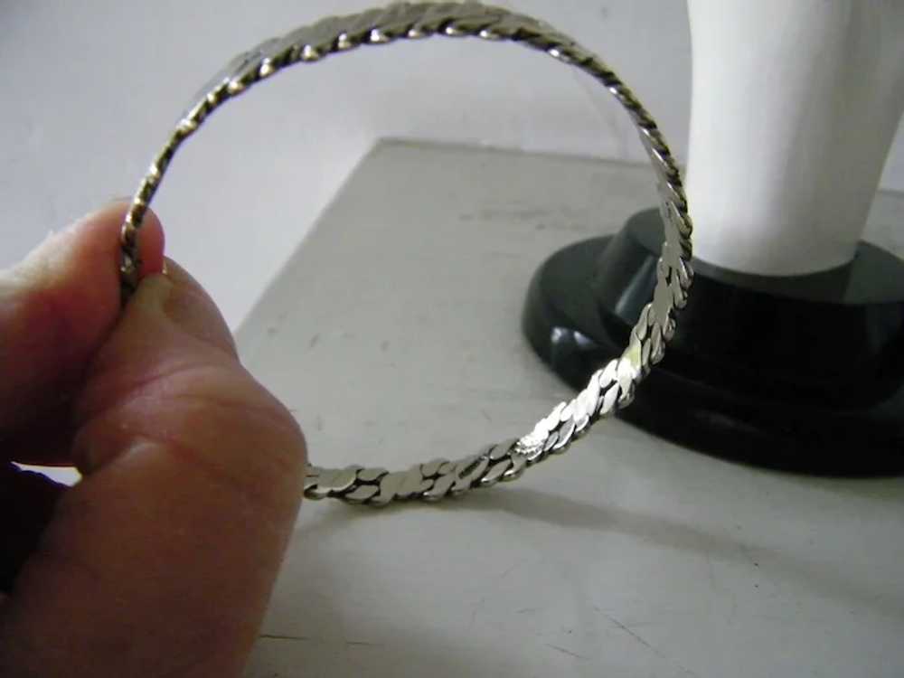 Taxco Sterling Silver Bangle Bracelet 16.2 grams - image 2