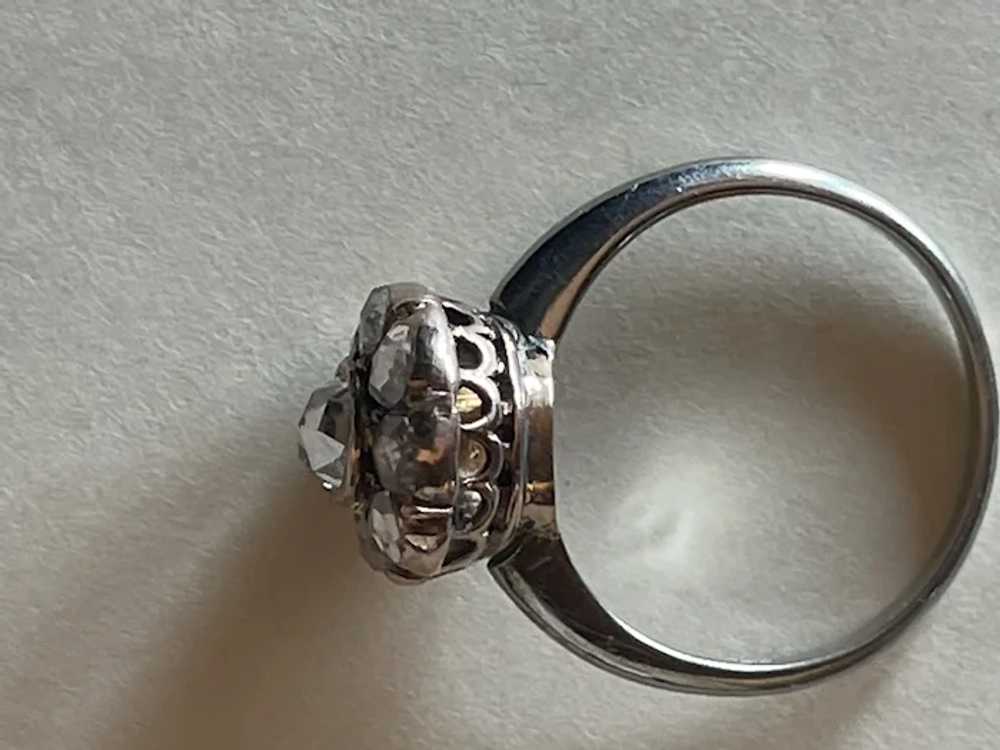 14kt Collet Set Rose Cut  Diamond Ring - image 2