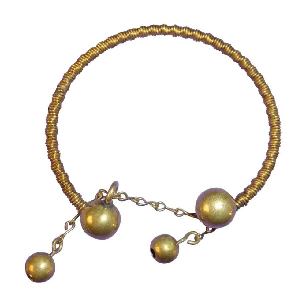 Unusual 1930’s Twisted Brass Wire Bracelet - image 1
