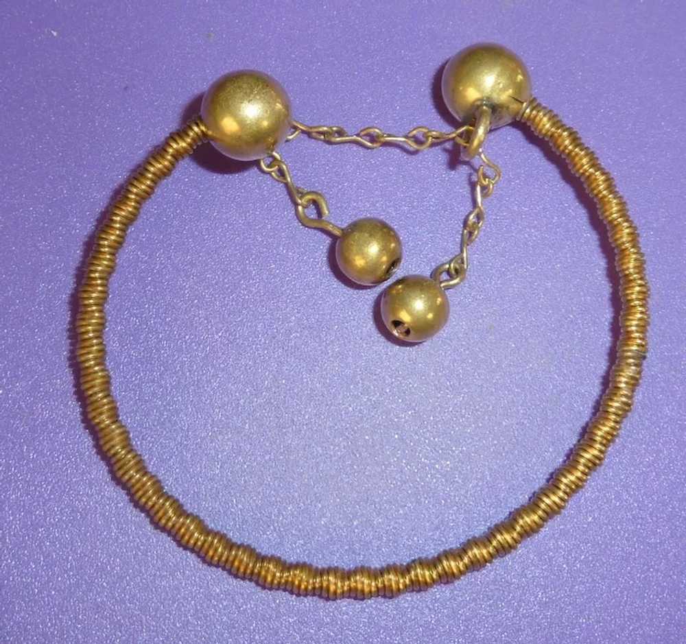 Unusual 1930’s Twisted Brass Wire Bracelet - image 2