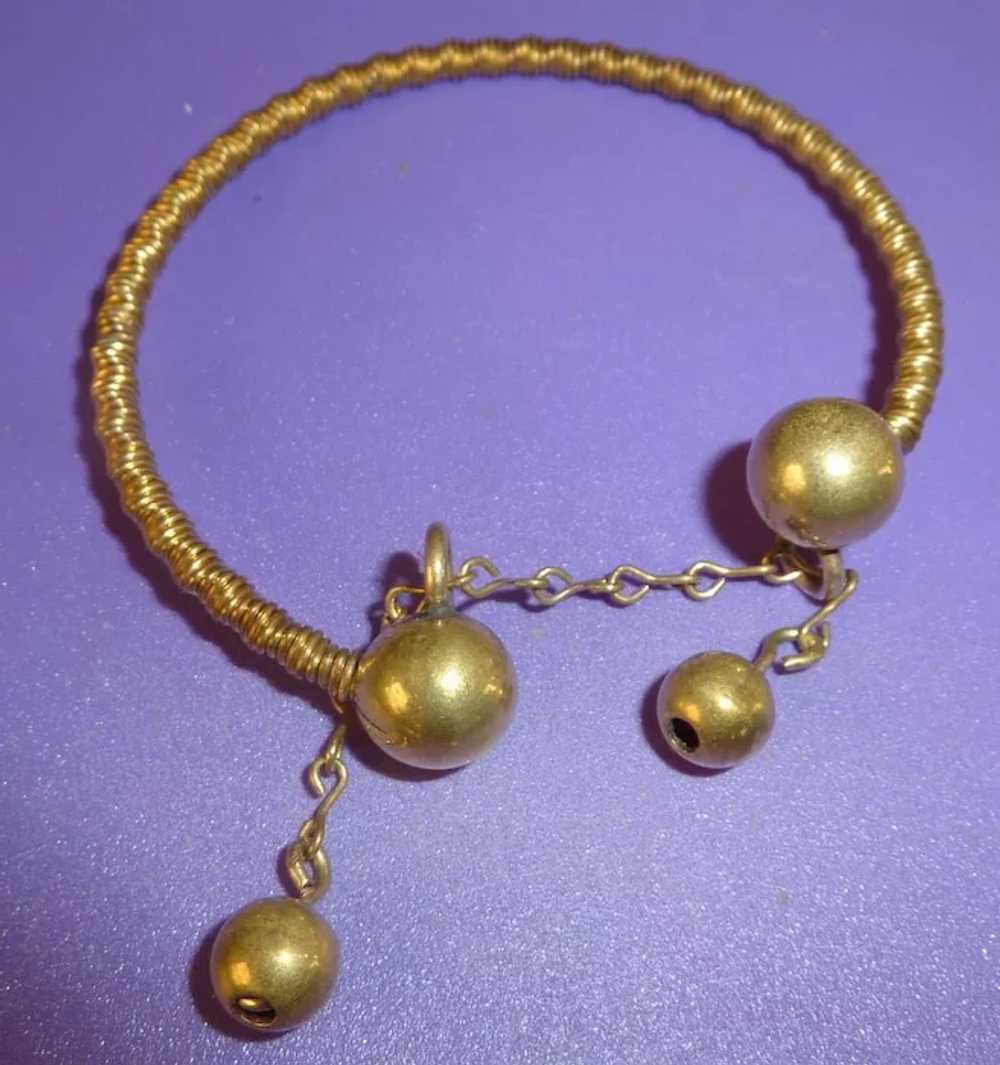 Unusual 1930’s Twisted Brass Wire Bracelet - image 6