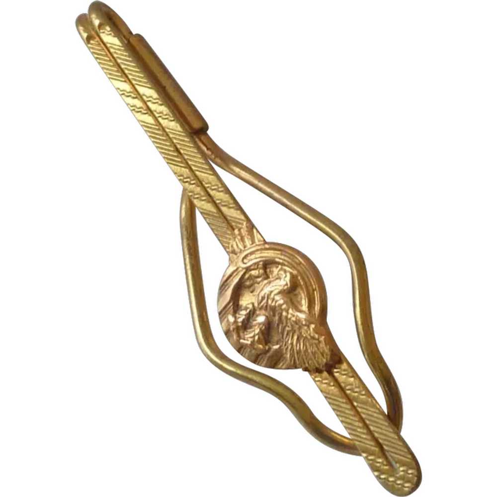Flying Eagle Gold Tone  Tie Clip 1920’s - image 1