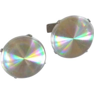 Hologram Rainbow Optical Cufflinks - image 1