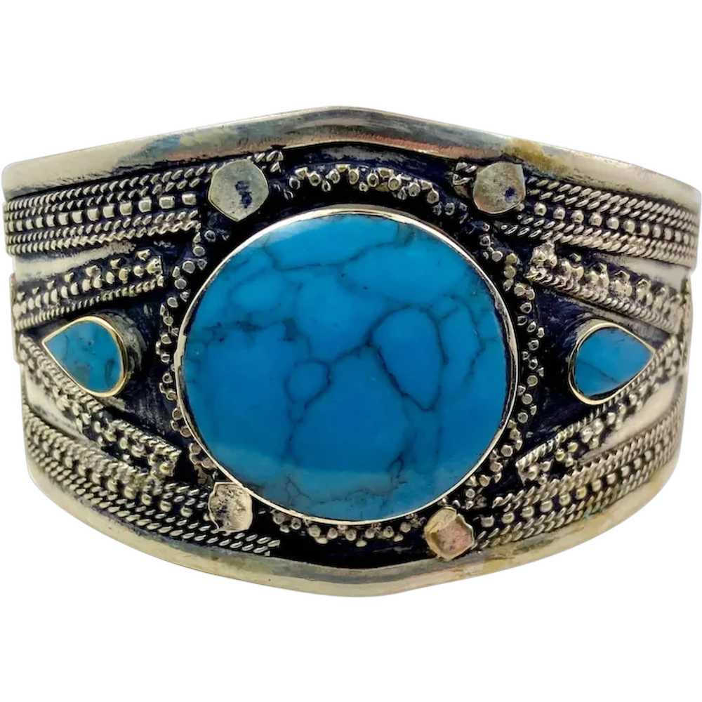 Boho Bracelet, Kuchi Cuff, Afghan Jewelry, Compos… - image 1