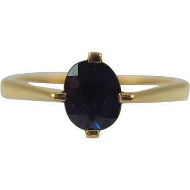 Vintage Sapphire 18ct gold ring - image 1