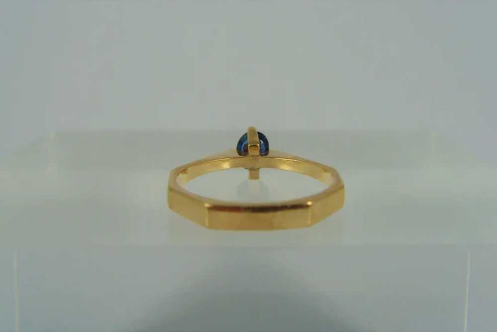 Vintage Sapphire 18ct gold ring - image 4