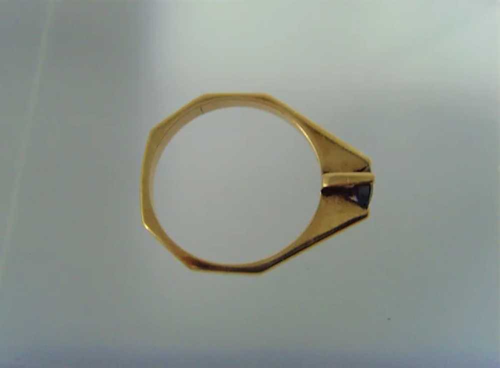 Vintage Sapphire 18ct gold ring - image 7