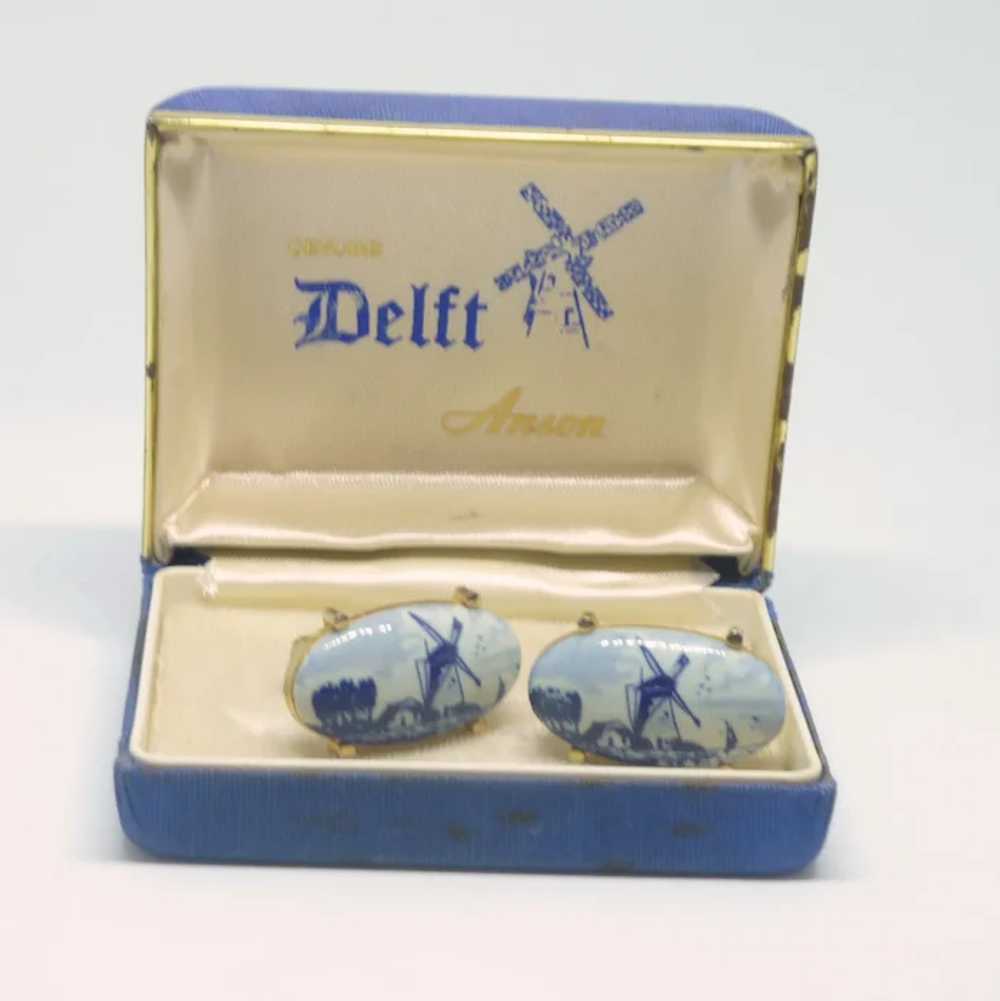 Anson Genuine Delft Cufflinks Cuff Links - image 5