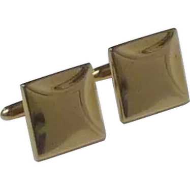 Swank Gold Tone Square Cufflinks Cuff Links - image 1