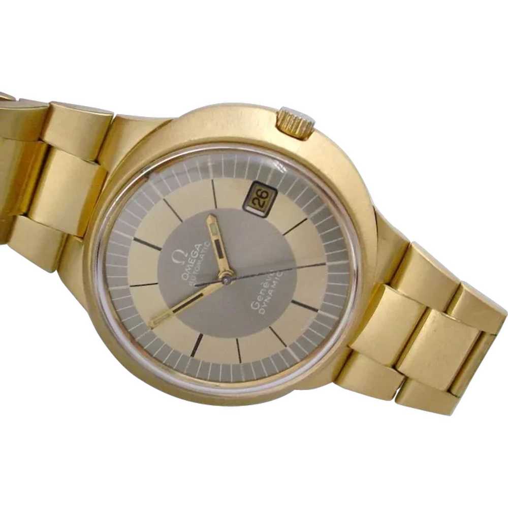 Extremely RARE 1970s Omega Dynamic 18K Solid Gold… - image 1