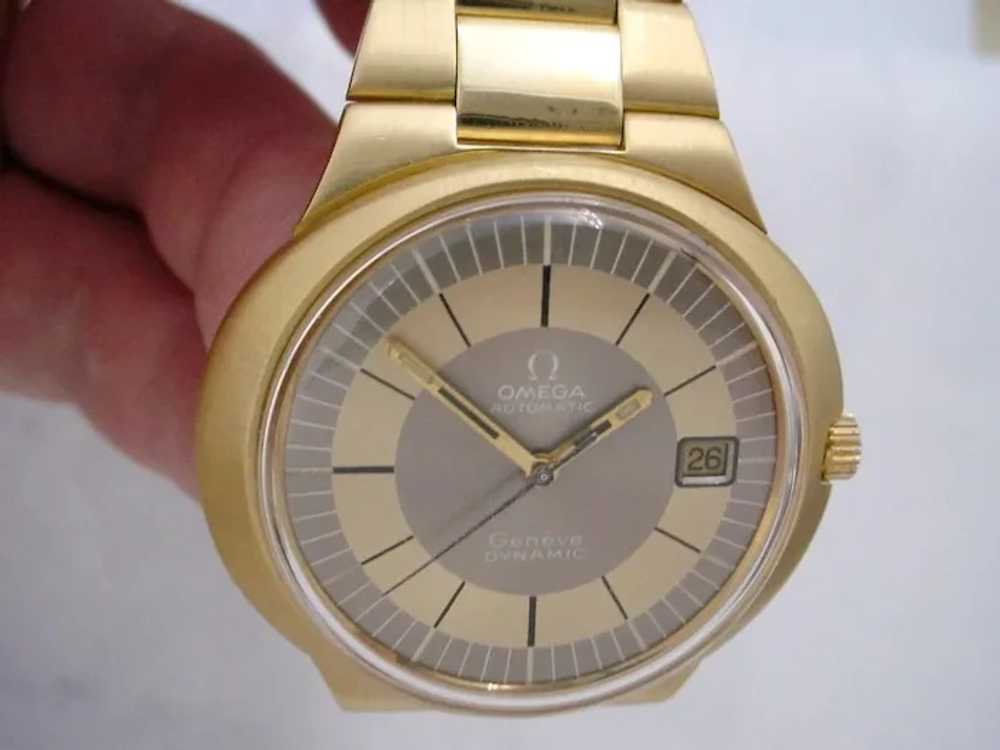 Extremely RARE 1970s Omega Dynamic 18K Solid Gold… - image 4