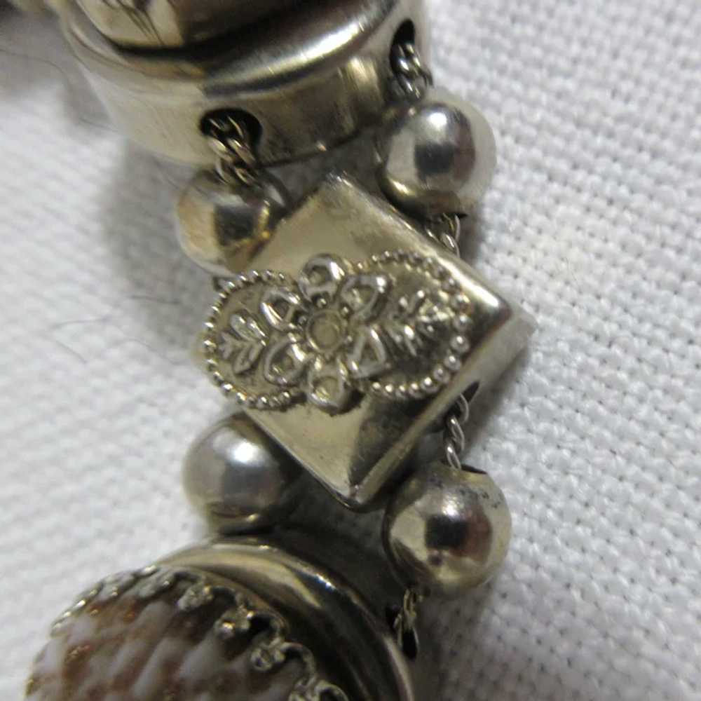 Silvertone Bracelet with  Assorted Gemstones - image 5