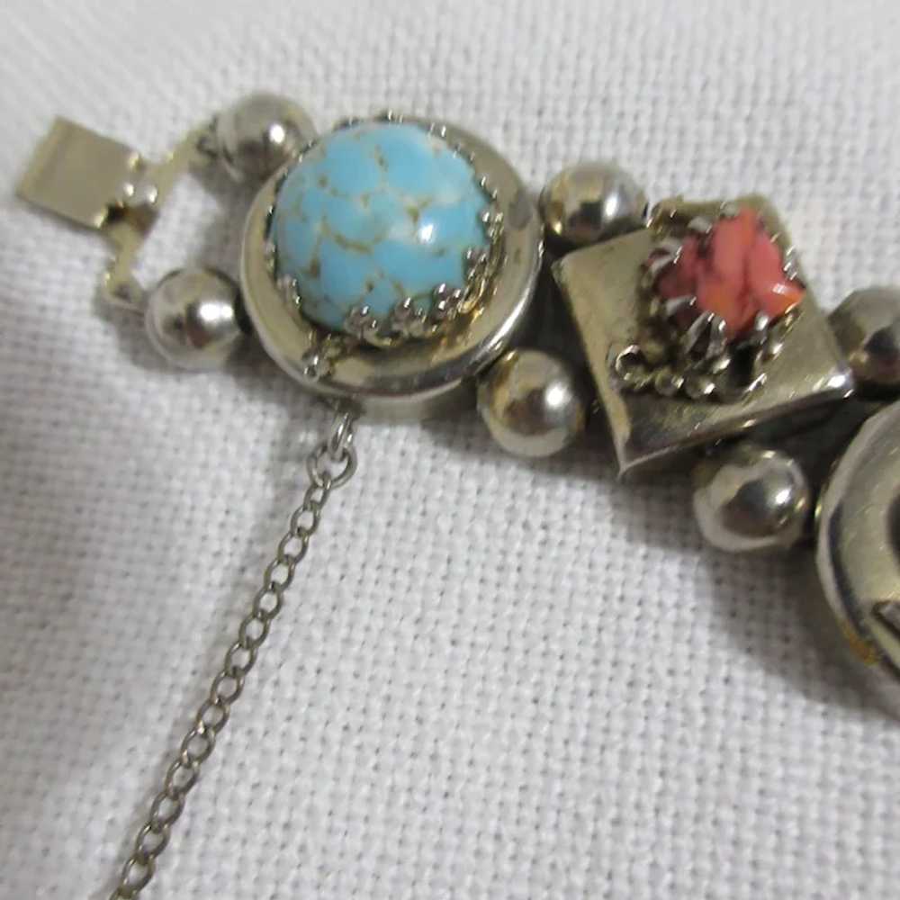 Silvertone Bracelet with  Assorted Gemstones - image 6