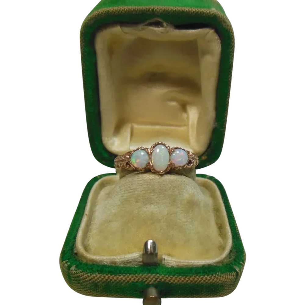 Opal Trio & 9 ct Rose Gold Victorian Revival Dres… - image 1