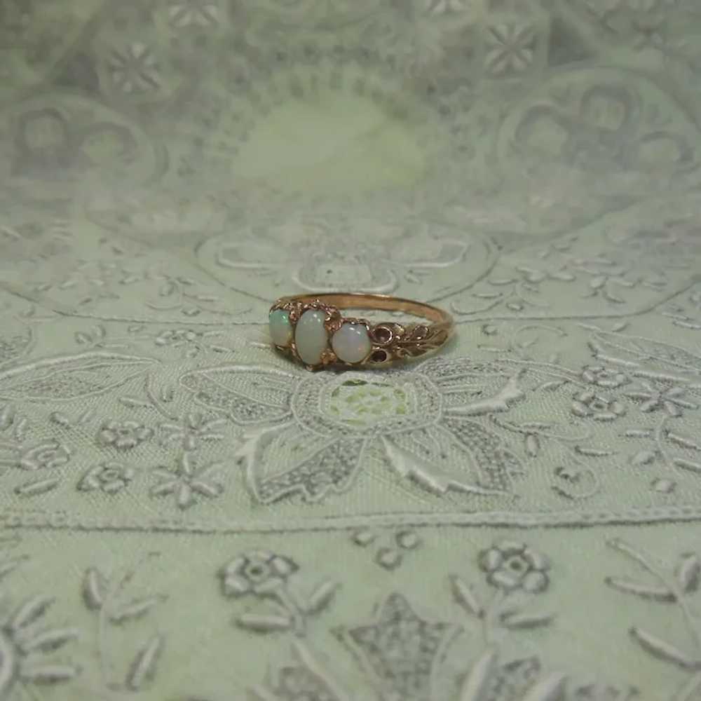 Opal Trio & 9 ct Rose Gold Victorian Revival Dres… - image 2