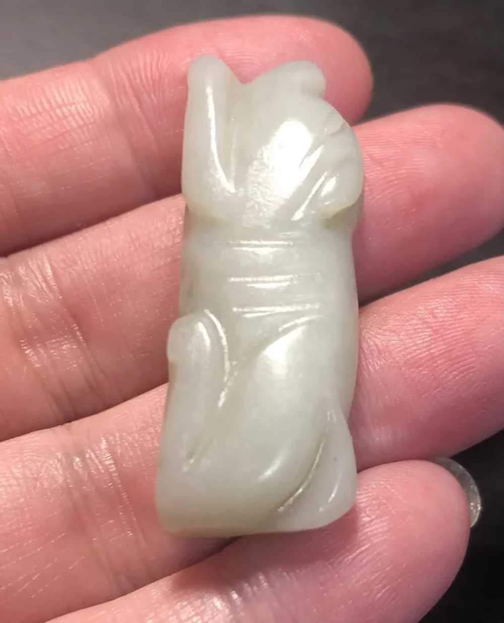 Lovely Natural Nephrite Jade Pig Amulet Pendant - image 3