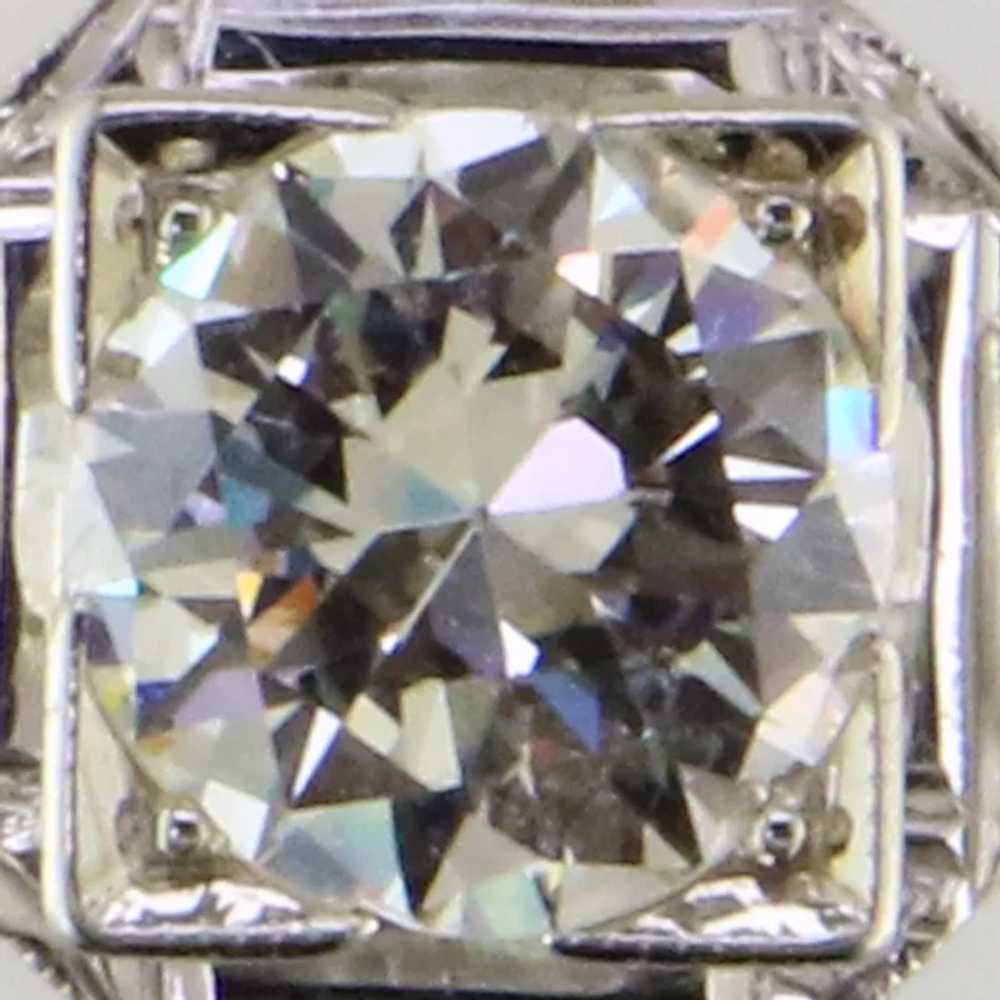 Filigree 18K White Gold 1.43 ct Diamond Ring - image 7
