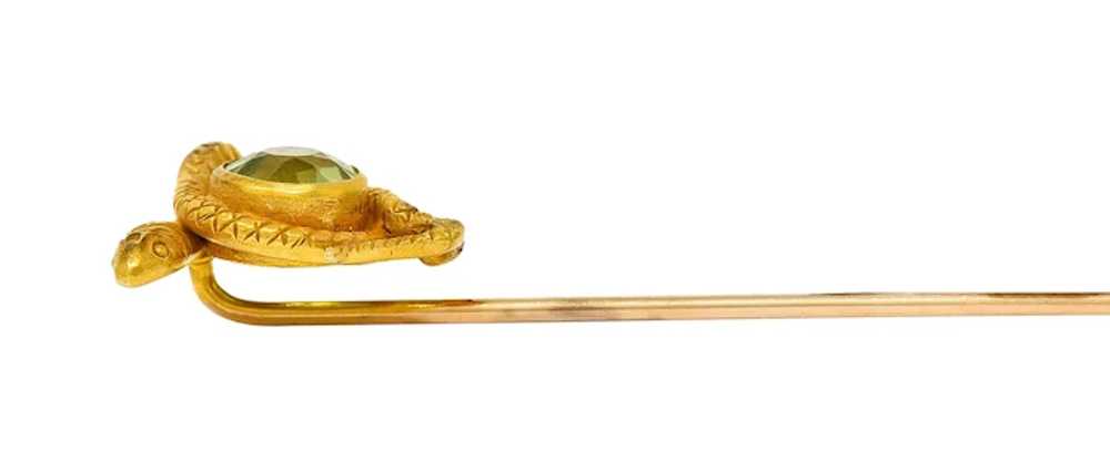 Victorian Peridot 14 Karat Yellow Gold Love Knot … - image 8