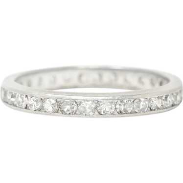 Art Deco 0.50 CTW Diamond Platinum Eternity Channe