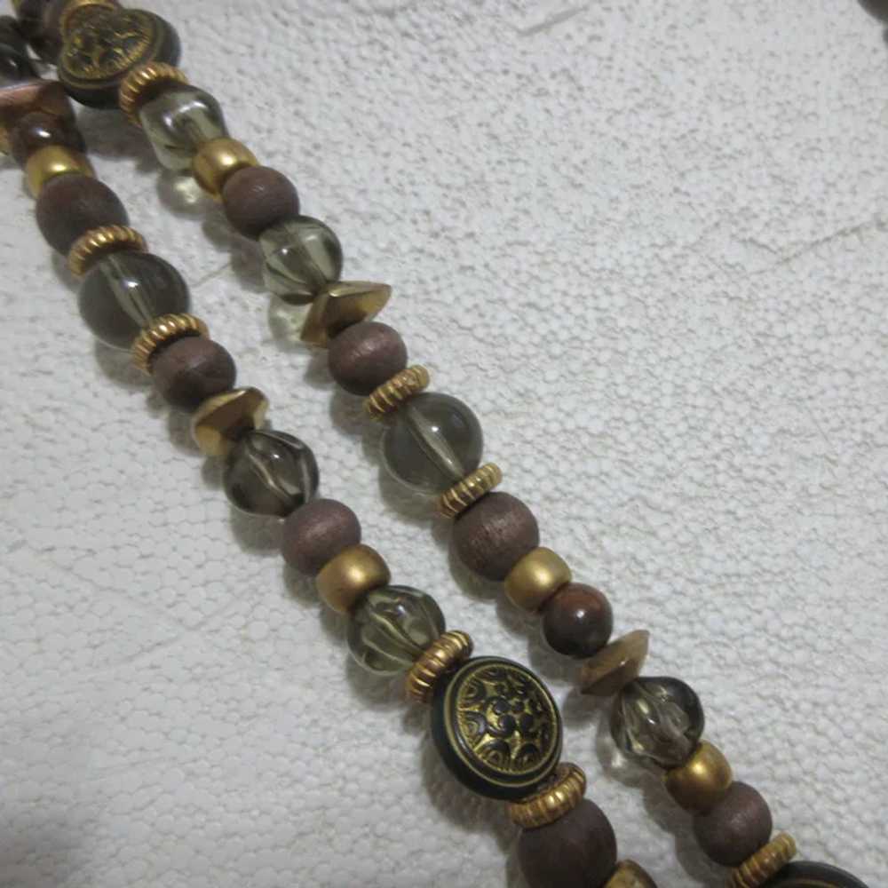 Korean Double Strand Beaded Necklace - image 2