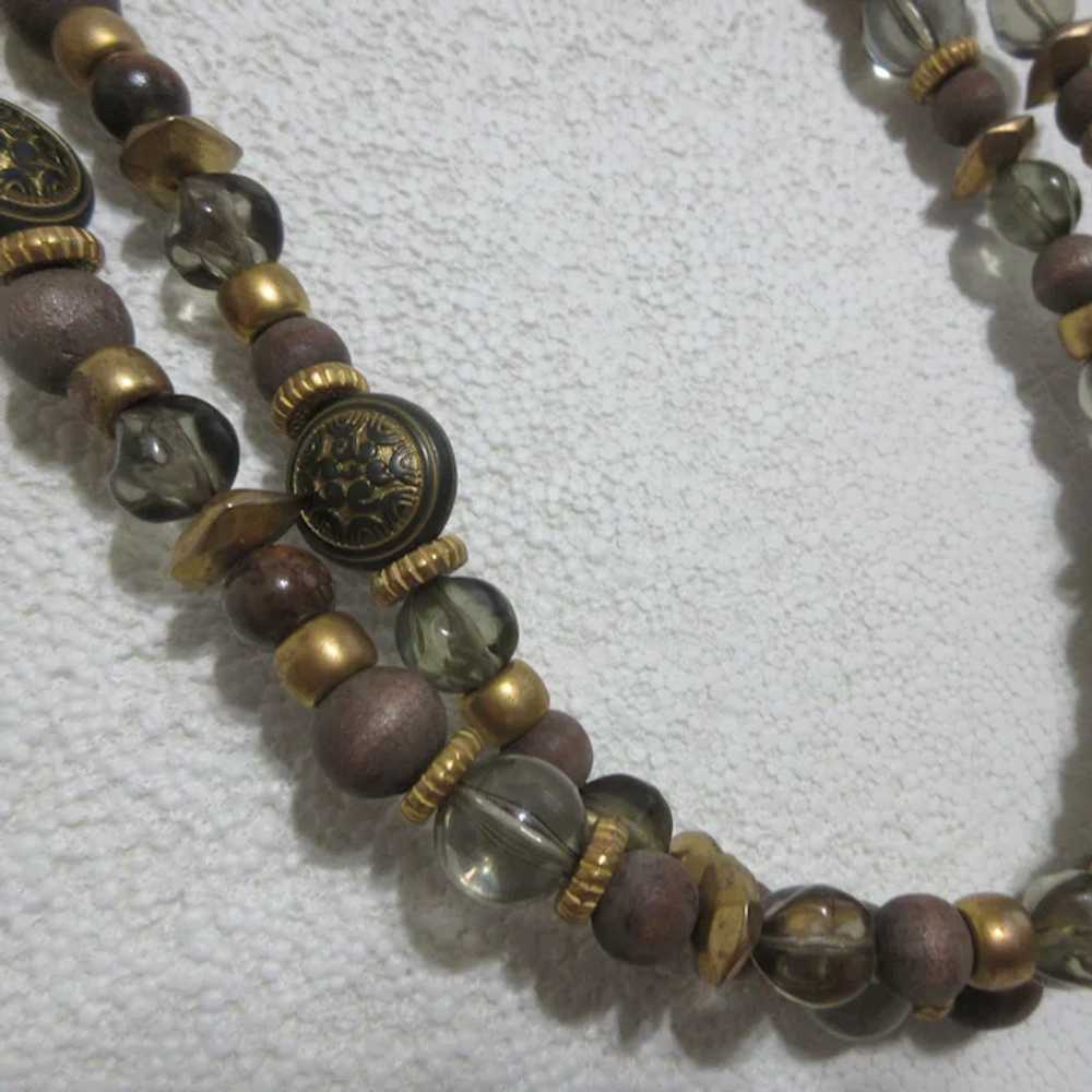 Korean Double Strand Beaded Necklace - image 3