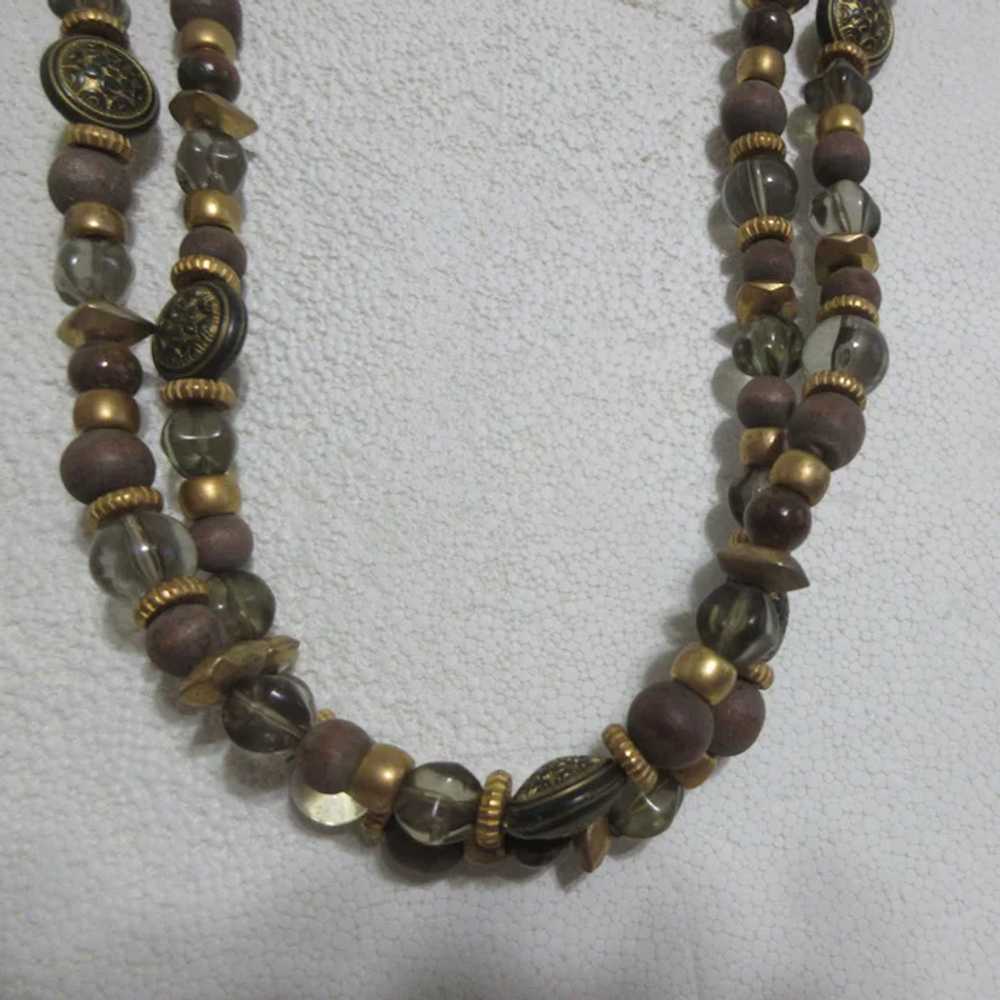 Korean Double Strand Beaded Necklace - image 4