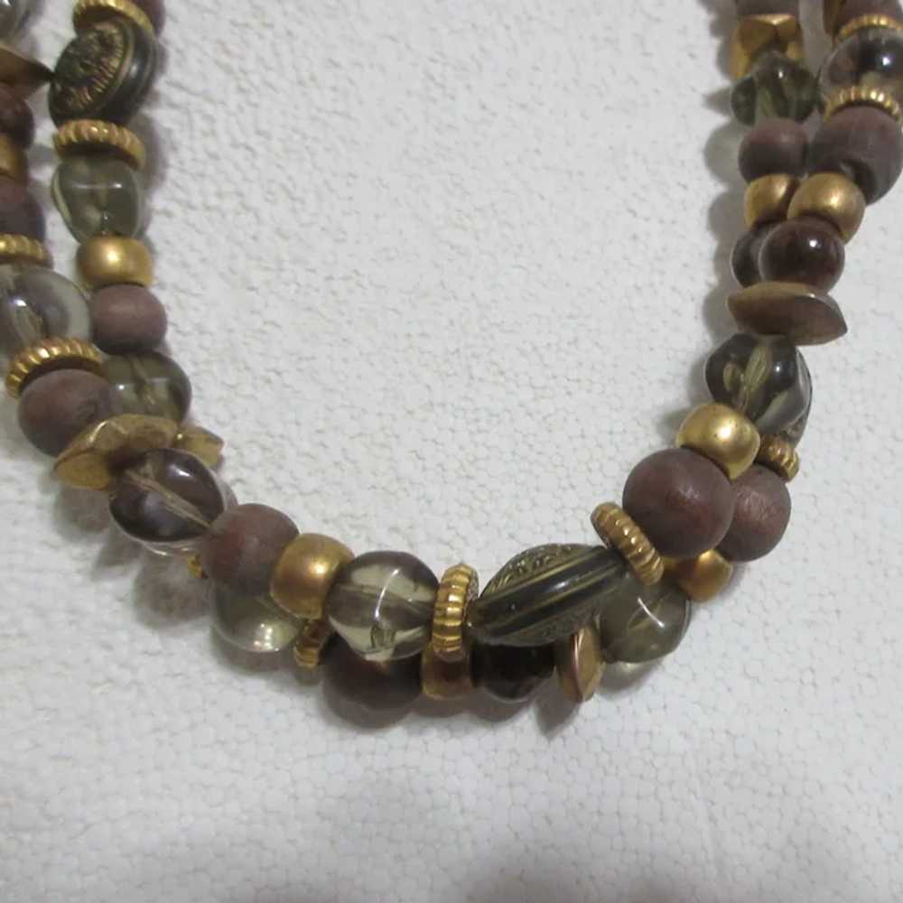 Korean Double Strand Beaded Necklace - image 5