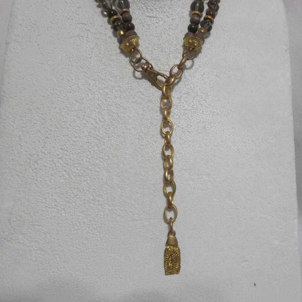 Korean Double Strand Beaded Necklace - image 8