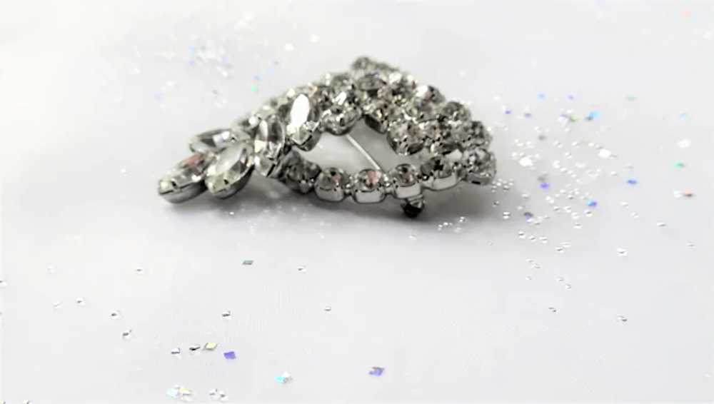 HUGE Beautiful Vintage Glass Brooch,Sparkling Ice… - image 3