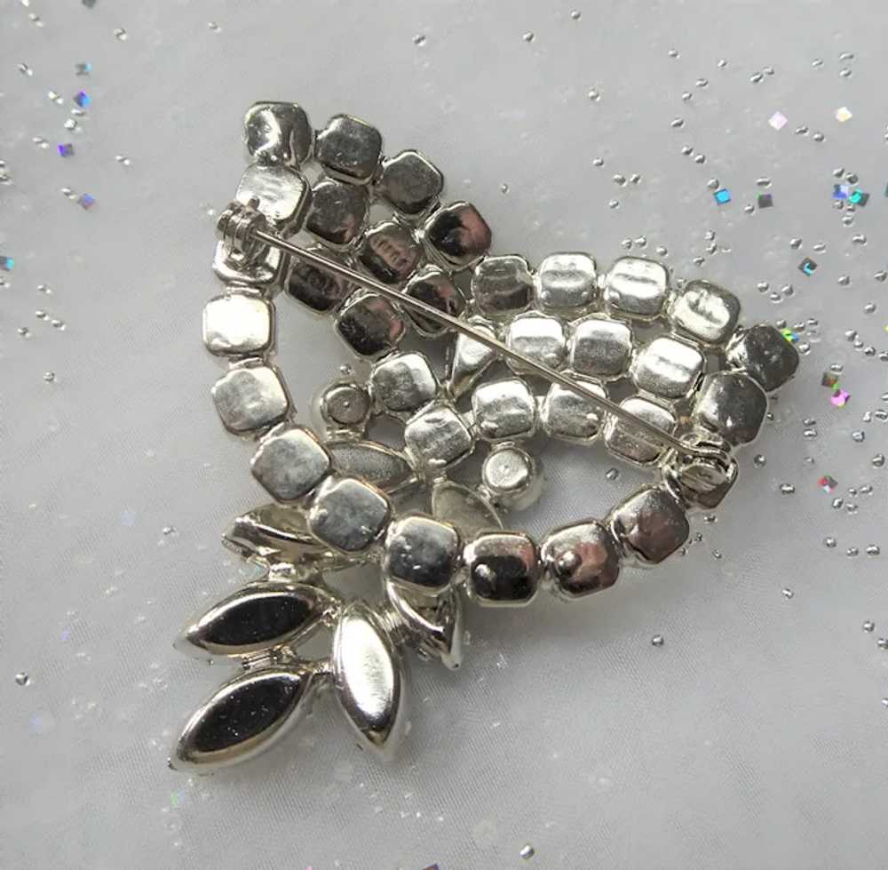 HUGE Beautiful Vintage Glass Brooch,Sparkling Ice… - image 4