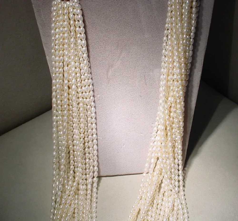 Massive Extra Fine Biwa Cultured Pearl Necklace T… - image 10