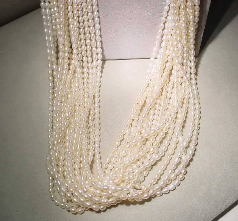 Massive Extra Fine Biwa Cultured Pearl Necklace T… - image 11