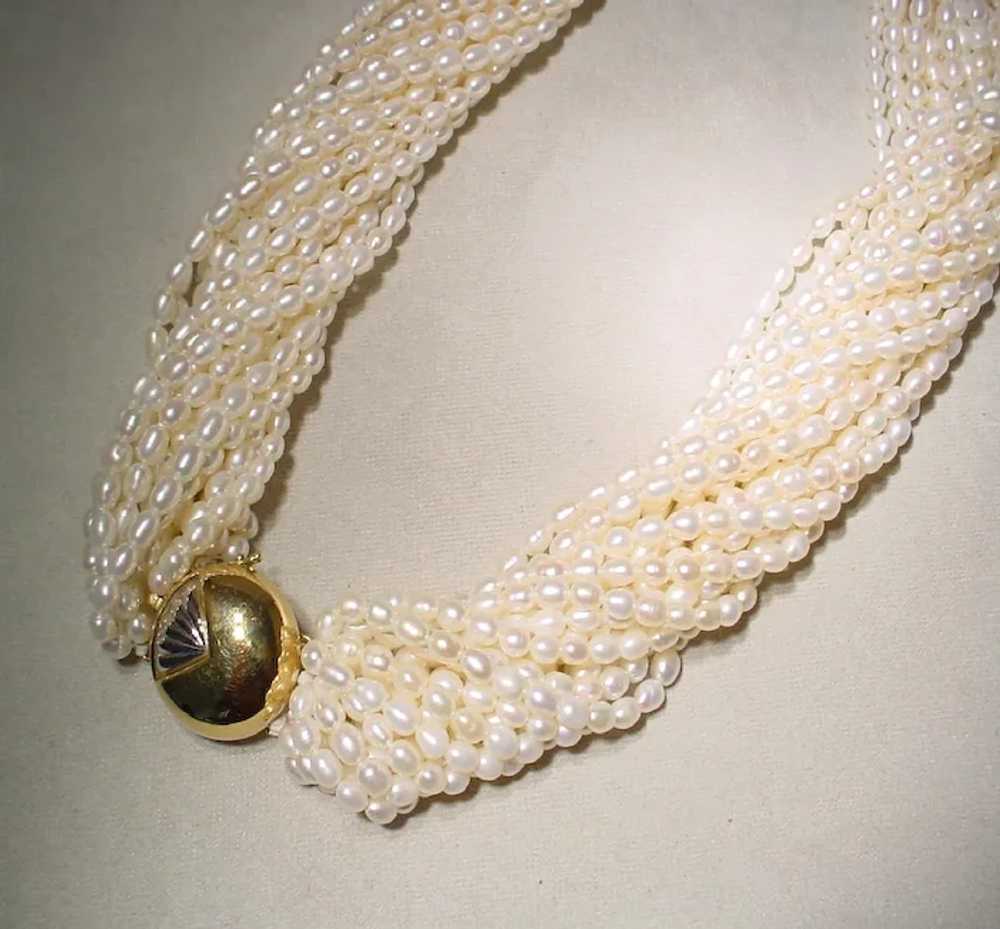 Massive Extra Fine Biwa Cultured Pearl Necklace T… - image 12