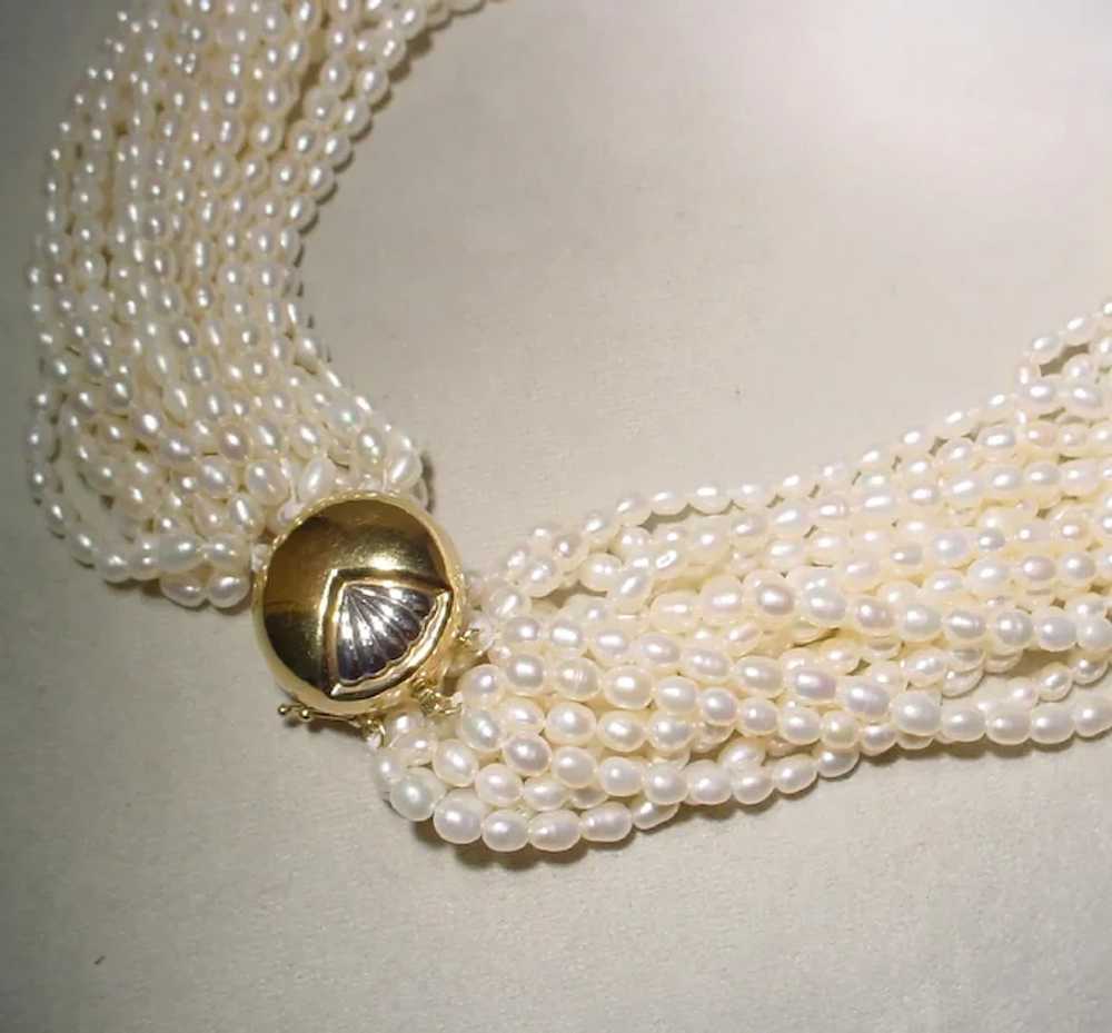 Massive Extra Fine Biwa Cultured Pearl Necklace T… - image 3