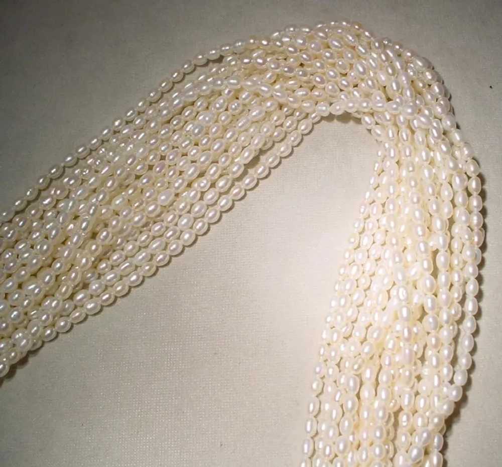 Massive Extra Fine Biwa Cultured Pearl Necklace T… - image 5