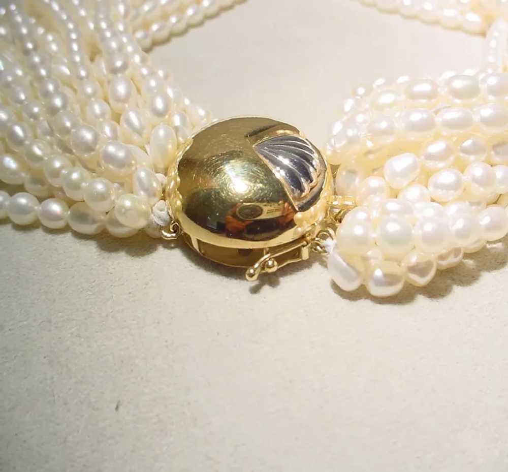 Massive Extra Fine Biwa Cultured Pearl Necklace T… - image 6