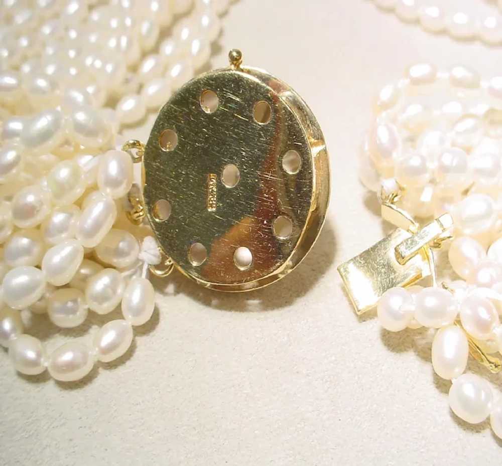 Massive Extra Fine Biwa Cultured Pearl Necklace T… - image 7