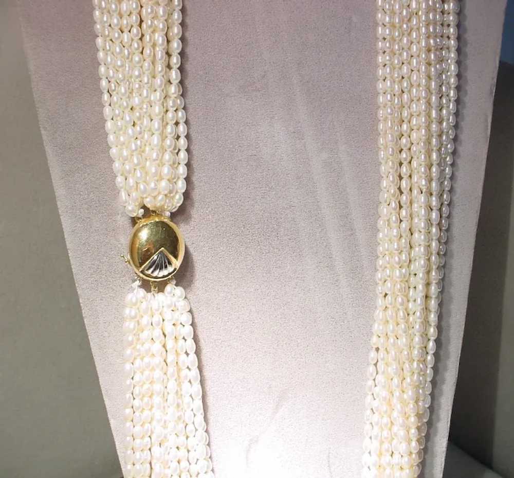 Massive Extra Fine Biwa Cultured Pearl Necklace T… - image 9