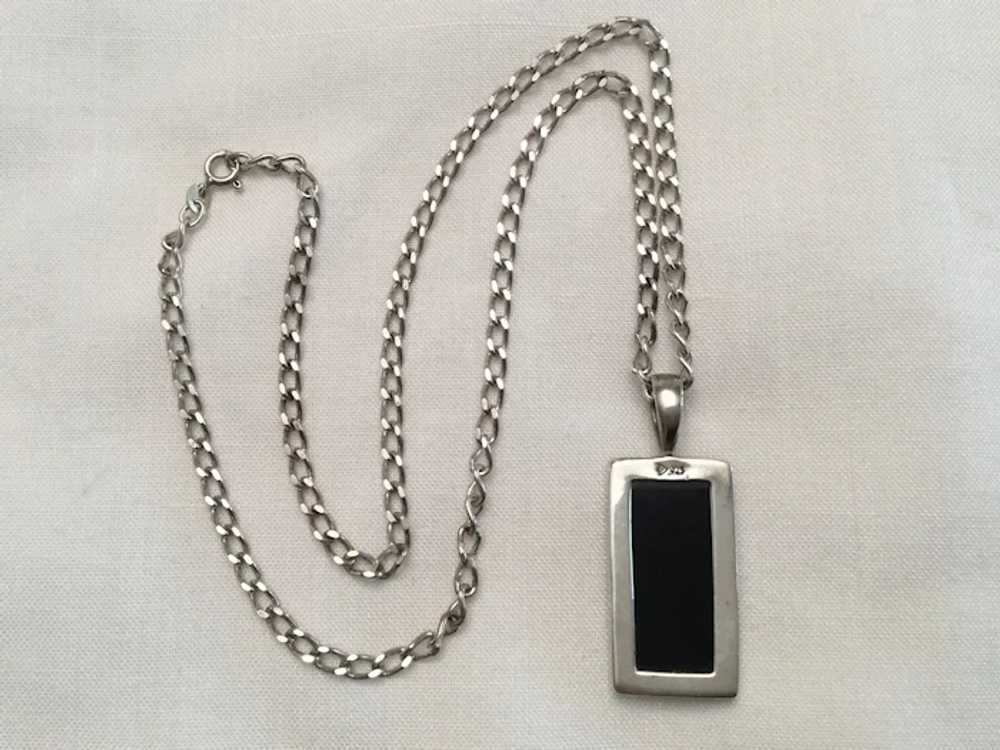 Sterling Silver Chain and Pendant Necklace - image 4