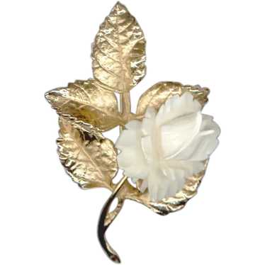 Elegant Napier Sterling Silver Rose Pin - image 1
