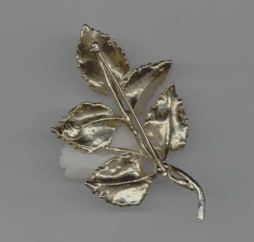 Elegant Napier Sterling Silver Rose Pin - image 2