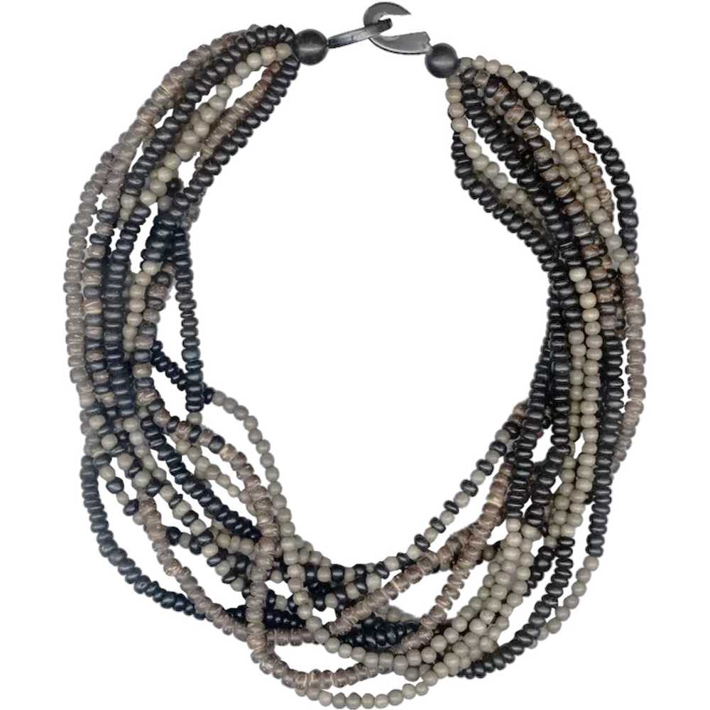 MONIES Versatile Earth Tone Multi Strand Necklace - image 1