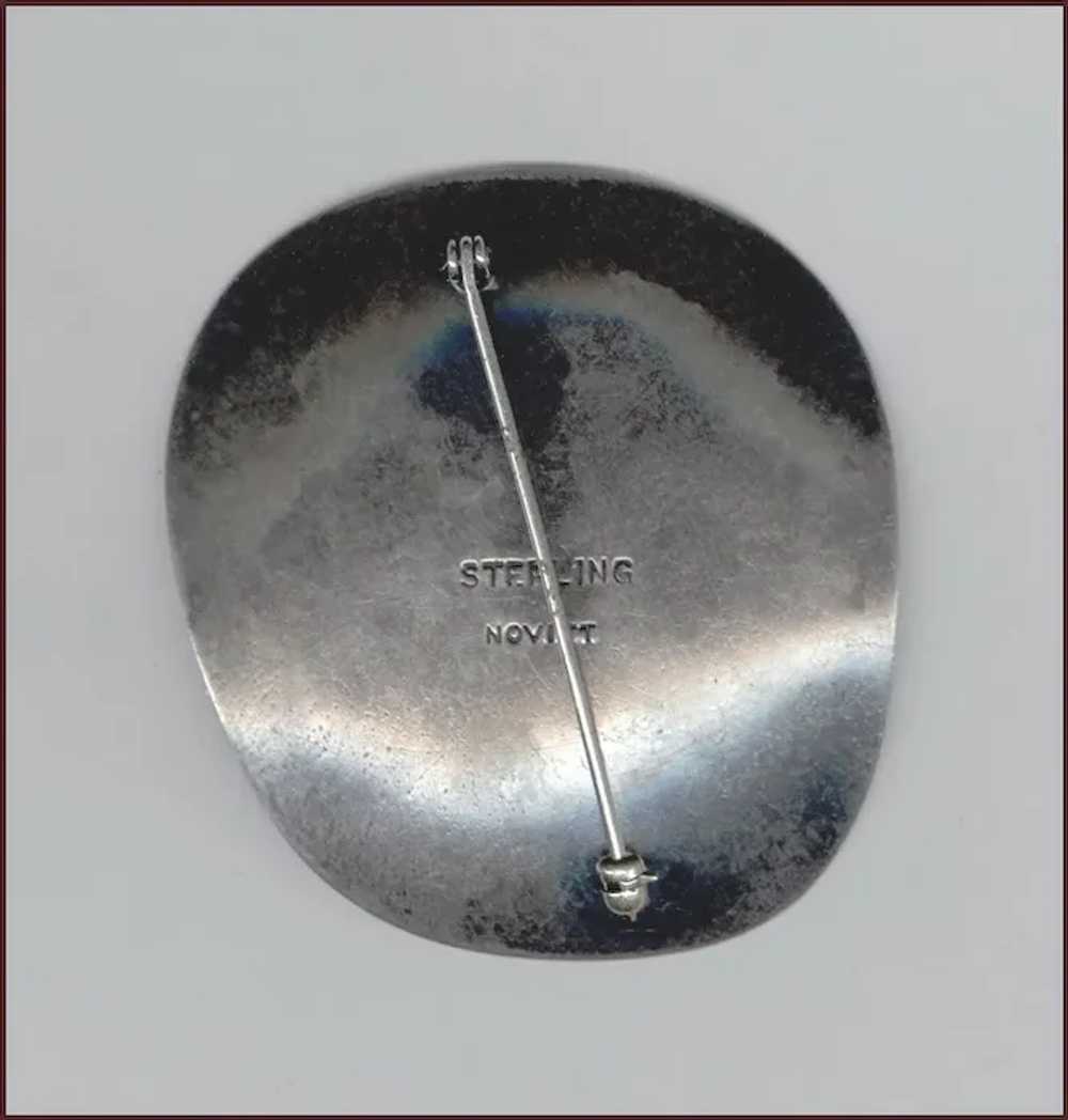 Modernist Signed Novitt Sterling Silver Pin - image 2
