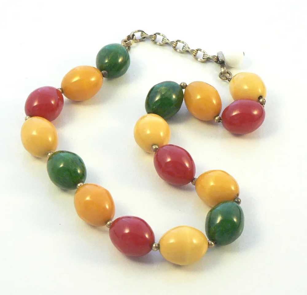 Bakelite Multicolor Bead Necklace - image 7