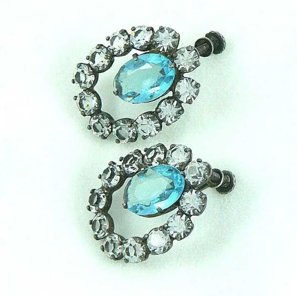 Sparkling Sterling Silver Blue Topaz Glass and Pa… - image 5