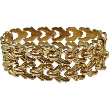 Vintage Estate 1940's Retro 18K Gold Bracelet