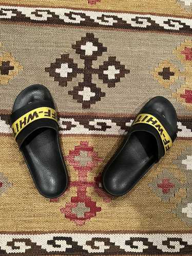 Off-White Off-White black and yellow slippers