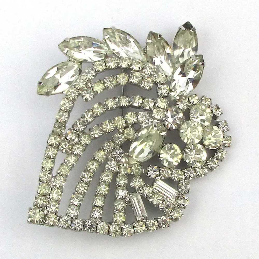 Icy Clear Crystal Strawberry Pin Brooch - image 3