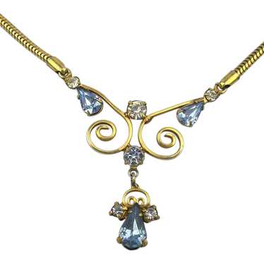 Art Deco Era Leo Glass Rhinestone Necklace